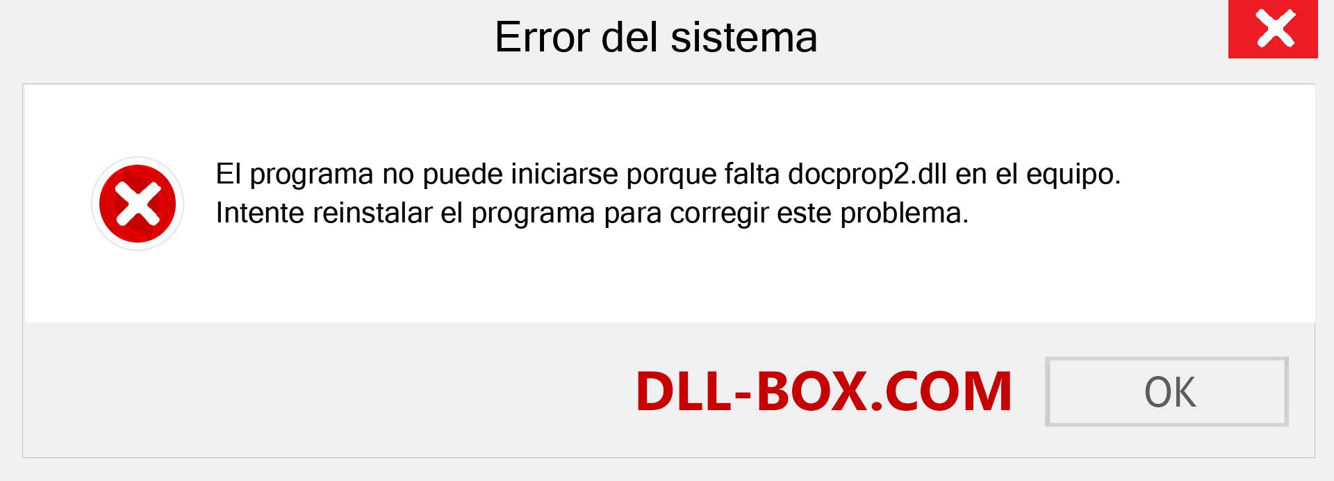 ¿Falta el archivo docprop2.dll ?. Descargar para Windows 7, 8, 10 - Corregir docprop2 dll Missing Error en Windows, fotos, imágenes