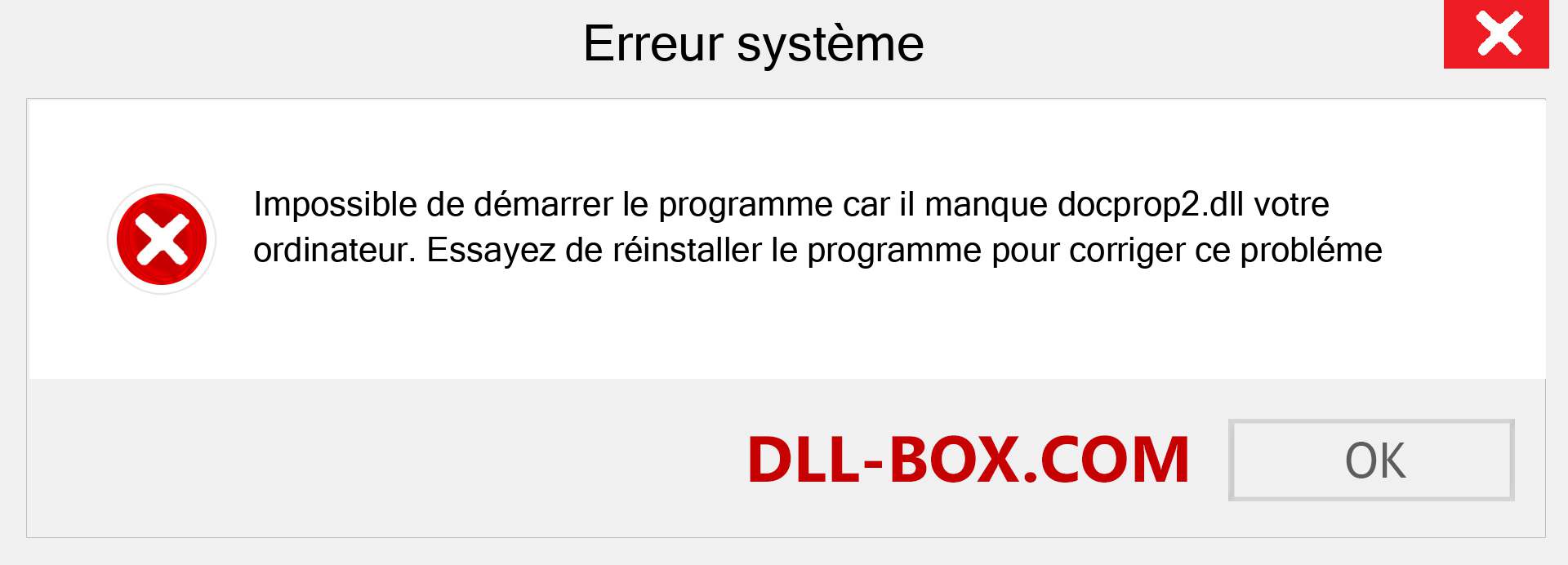 Le fichier docprop2.dll est manquant ?. Télécharger pour Windows 7, 8, 10 - Correction de l'erreur manquante docprop2 dll sur Windows, photos, images